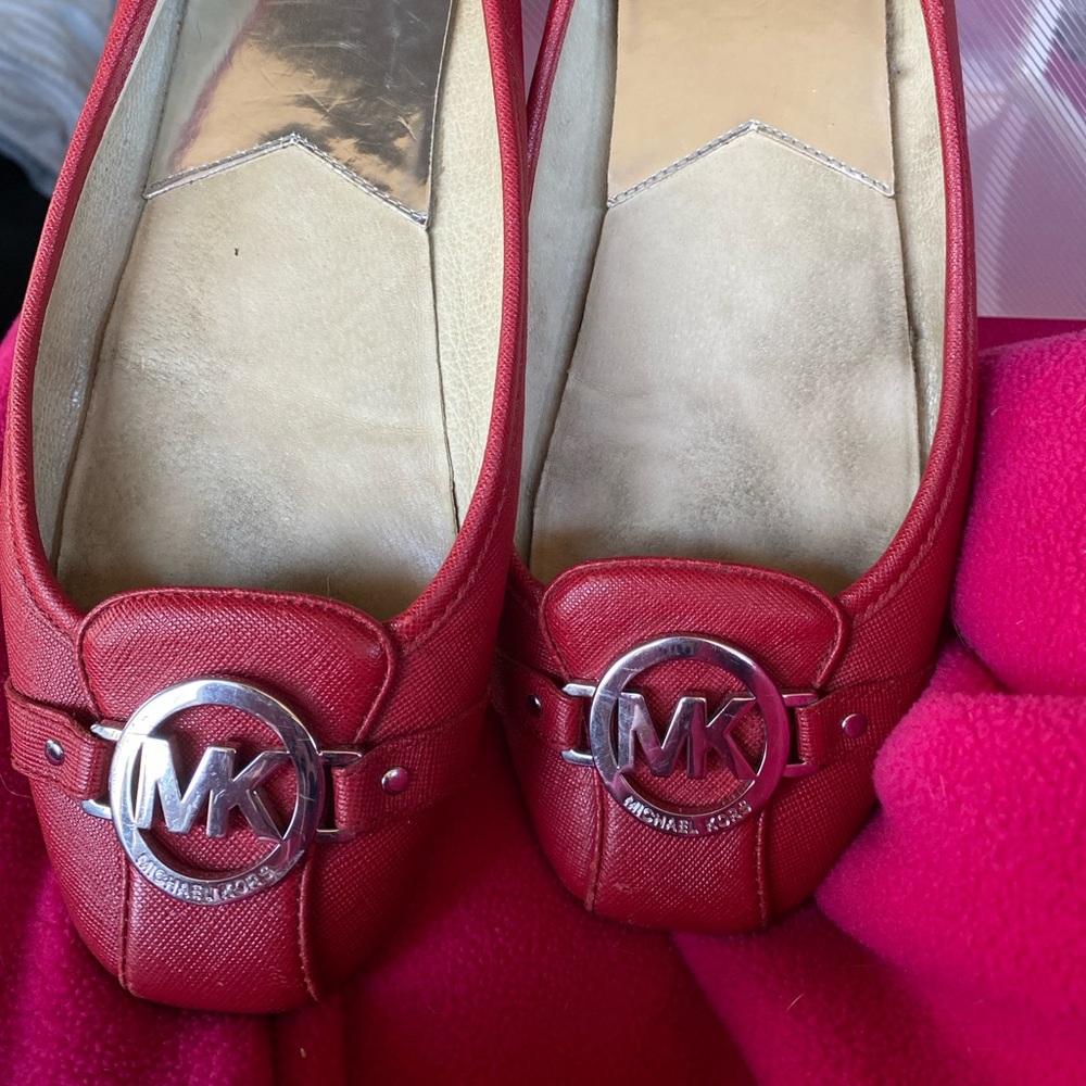 Michael Kors red flats 10
